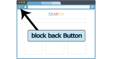 Disable back button of the landing page